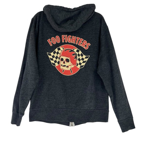 Foo Fighters Independent Trading Full Zip Hoodie L Dark Gray Graphic Band Rock - Picture 1 of 10